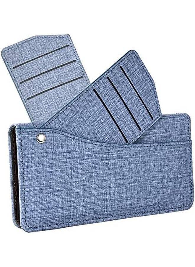 erorex - Compatible With Oneplus 7 Pro Wallet Case Tempered Glass Screen Protector And Flip Cover Card Holder Phone Cases For Oneplus7Pro 5G One Plus 1 Plus 7 1Plus Oneplus7 7Pro One Plus 1 Plus Seven Men Blue - Image 1