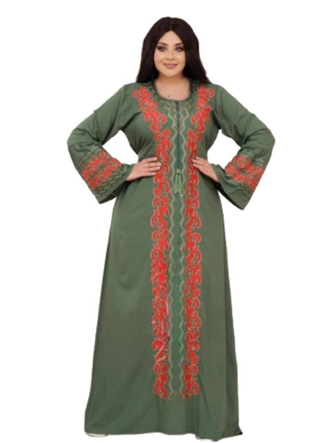 A high-quality cotton Arab jalabiya with a wonderful design, worn from 60/80 kilos  - Image 1