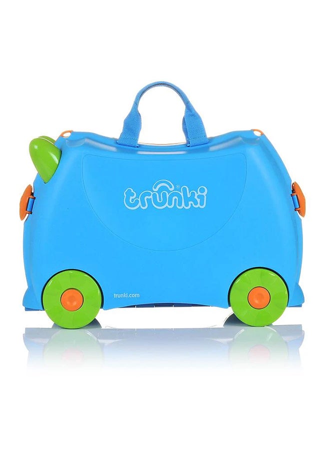 Trunki Una Unicorn Teal Ride-On Suitcase for Children, Kids Carry-On Luggage with Wheels, Tow Strap and Travel Storage for Ages 3+ - Image 2