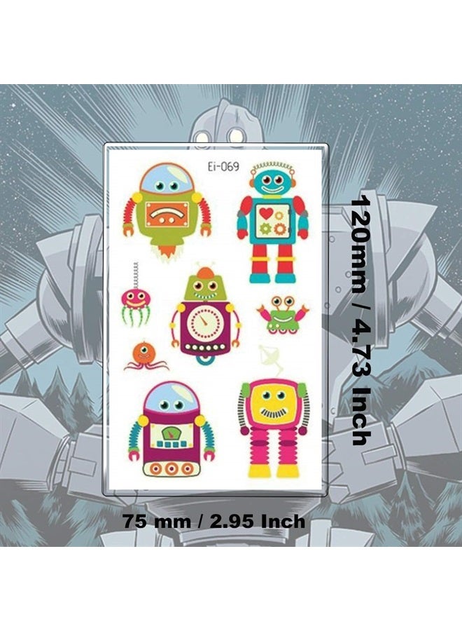Ooopsiun Luminous Robot Temporary Tattoos for Boys- 90 Styles Glow in The Dark, Robot Birthday Party Decorations Supplies Favors for Kids Boys - Image 5