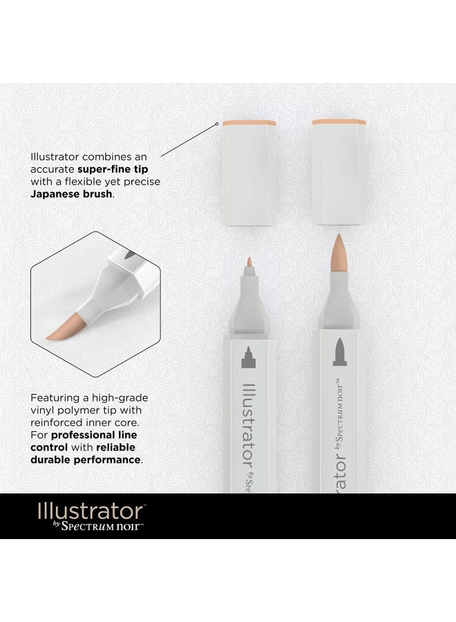 Spectrum Noir Illustrator by Spectrum Noir 12 Piece Twin Tip Artist Alcohol Markers, Figure - Image 3