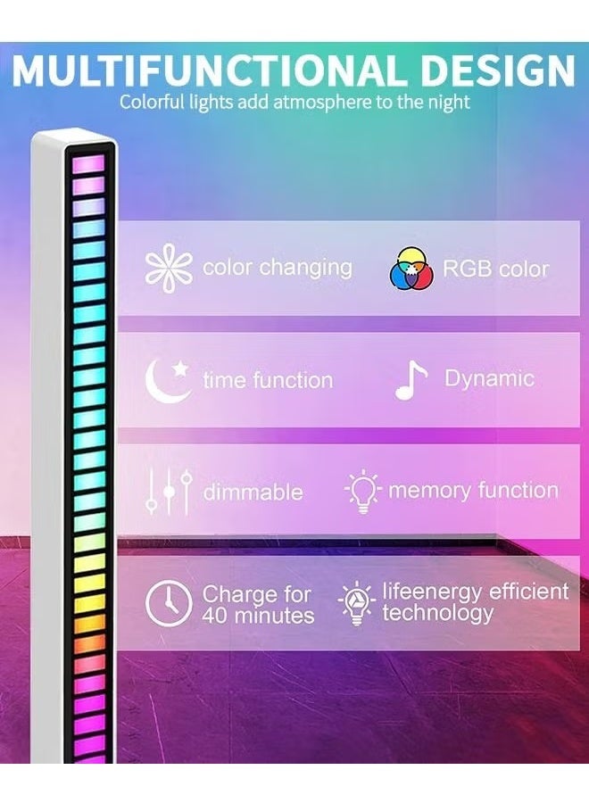 EETU RGB Music Rhythm Light,App Control 32 Bit Music Level LED Lights,USB Powered,Rhythm Light Bar For Car Game Room Desktop Black - Image 5