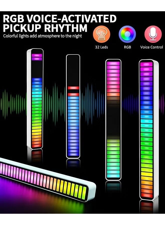 EETU RGB Music Rhythm Light,App Control 32 Bit Music Level LED Lights,USB Powered,Rhythm Light Bar For Car Game Room Desktop Black - Image 4