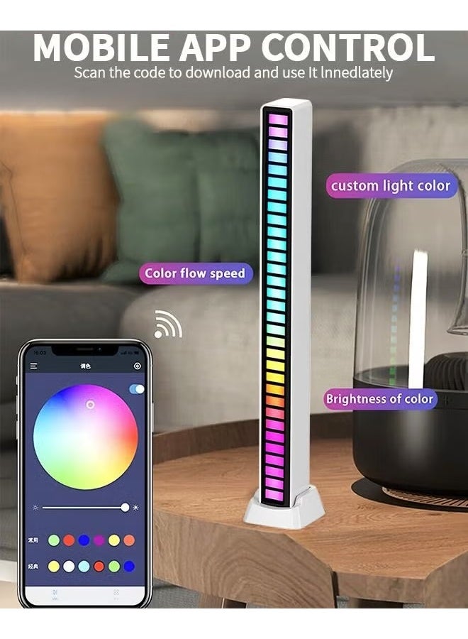 EETU RGB Music Rhythm Light,App Control 32 Bit Music Level LED Lights,USB Powered,Rhythm Light Bar For Car Game Room Desktop Black - Image 3