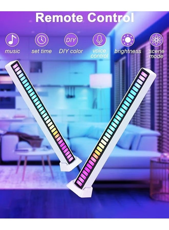 EETU RGB Music Rhythm Light,App Control 32 Bit Music Level LED Lights,USB Powered,Rhythm Light Bar For Car Game Room Desktop Black - Image 2