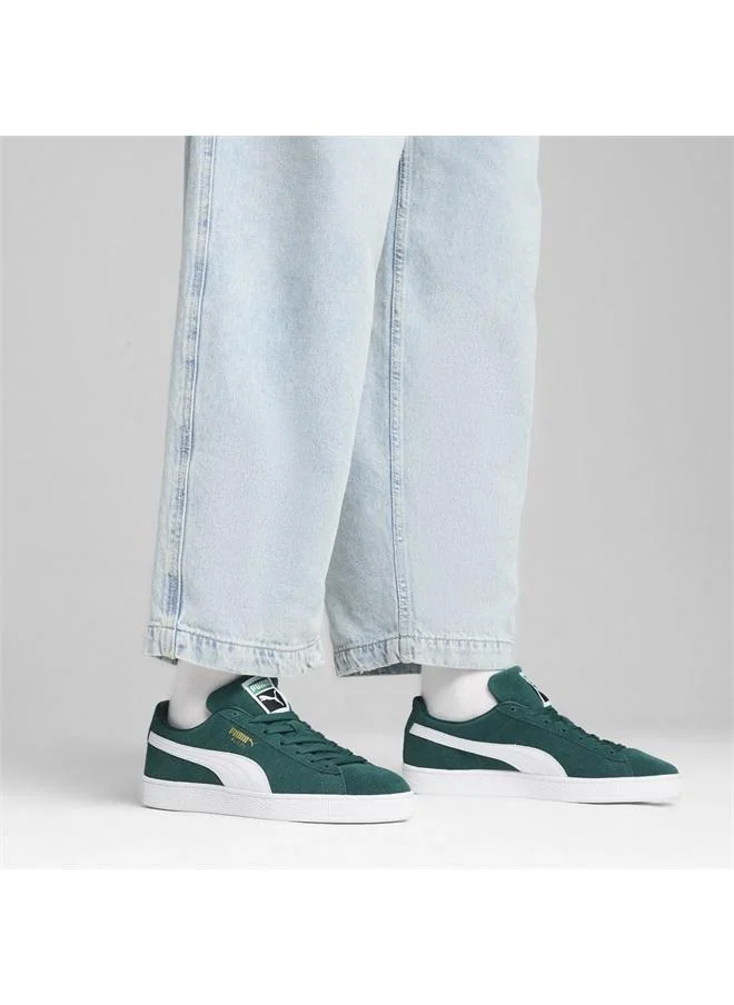 Puma Dark Myrtle-PUMA White Suede Classic Sneakers Unisex for Men | Best Price UAE