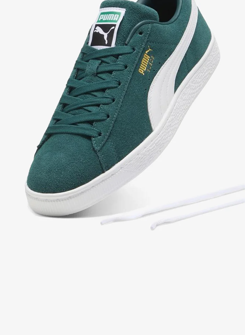 Puma Dark Myrtle-PUMA White Suede Classic Sneakers Unisex for Men | Best Price UAE