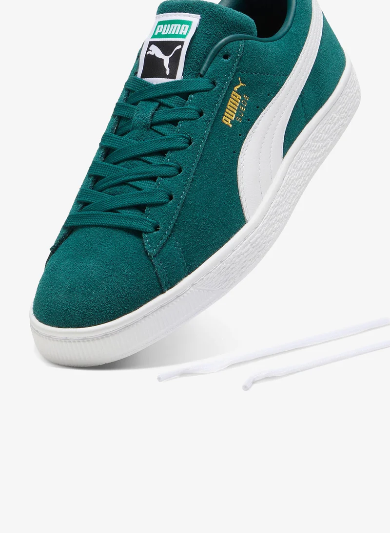 Puma Dark Myrtle-PUMA White Suede Classic Sneakers Unisex for Men | Best Price UAE