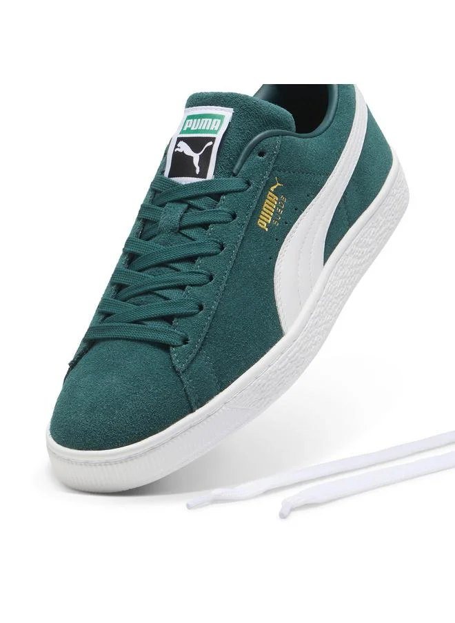 Puma Dark Myrtle-PUMA White Suede Classic Sneakers Unisex for Men | Best Price UAE
