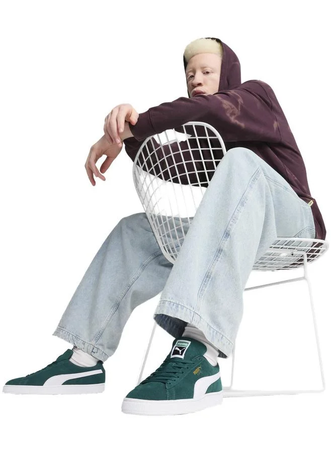 Puma Dark Myrtle-PUMA White Suede Classic Sneakers Unisex for Men | Best Price UAE