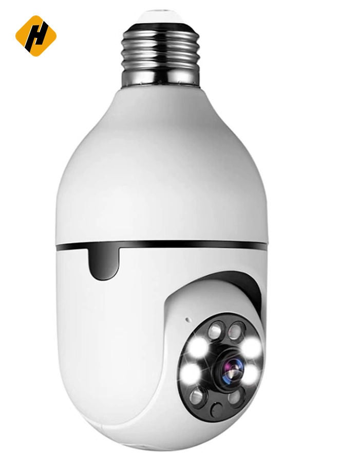 HuHa Pan Tilt Security Light Camera V380 130W Smart Wireless WIFI Full Color Bulb Camera 2.4Ghz 360 Degree Panoramic IP Camera  - Image 1