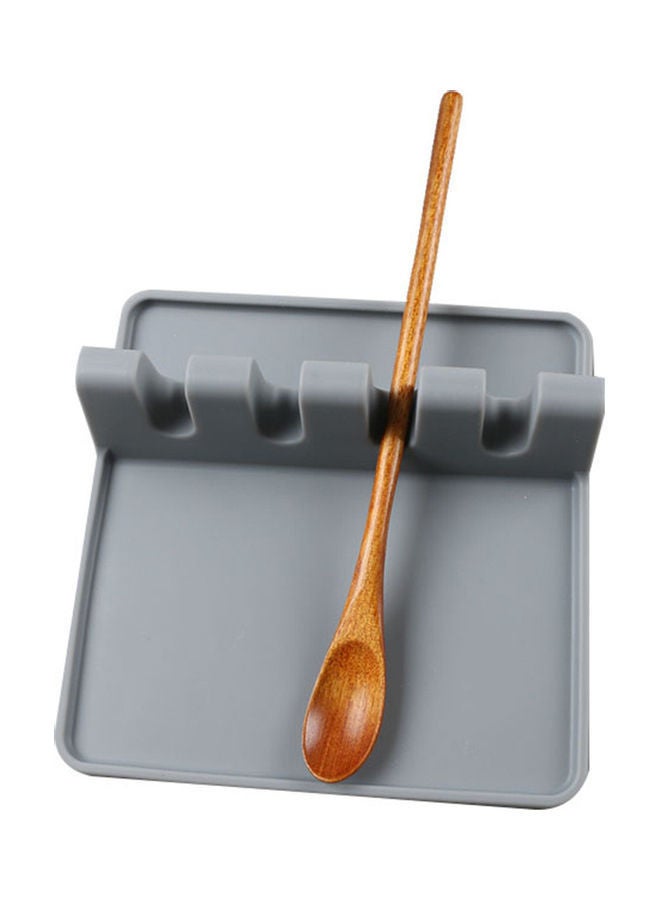 NIBEMINENT Heat Resistant Silicone Spoon Holder Grey 14.00 x 4.00 14.00cm  - Image 2