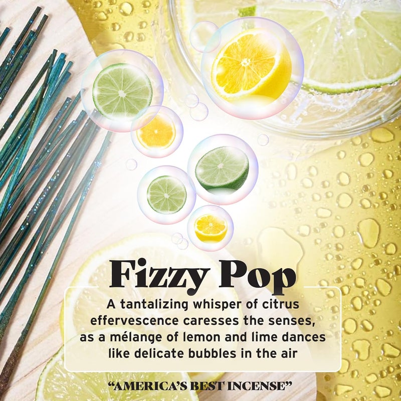 Wild Berry Fizzy Pop Incense Sticks - Effervescent Citrus and Lemon Lime Soda Fragrance - Hand Dipped in the USA (100 Count) - Image 3