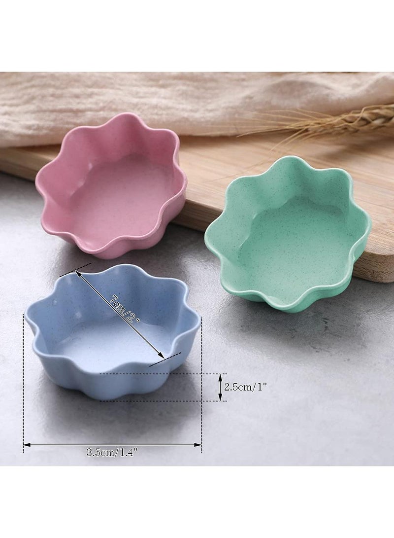 Sweet seven أطباق غمس صغيرة متعددة الألوان - مجموعة من 8 أطباق توابل بلاستيكية، أطباق صلصة الصويا، وأطباق مقبلات لتناول الطعام الأنيق ولحظات مليئة بالنكهات - Image 5