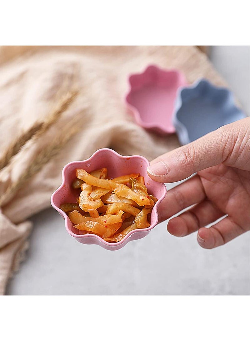 Sweet seven أطباق غمس صغيرة متعددة الألوان - مجموعة من 8 أطباق توابل بلاستيكية، أطباق صلصة الصويا، وأطباق مقبلات لتناول الطعام الأنيق ولحظات مليئة بالنكهات - Image 2