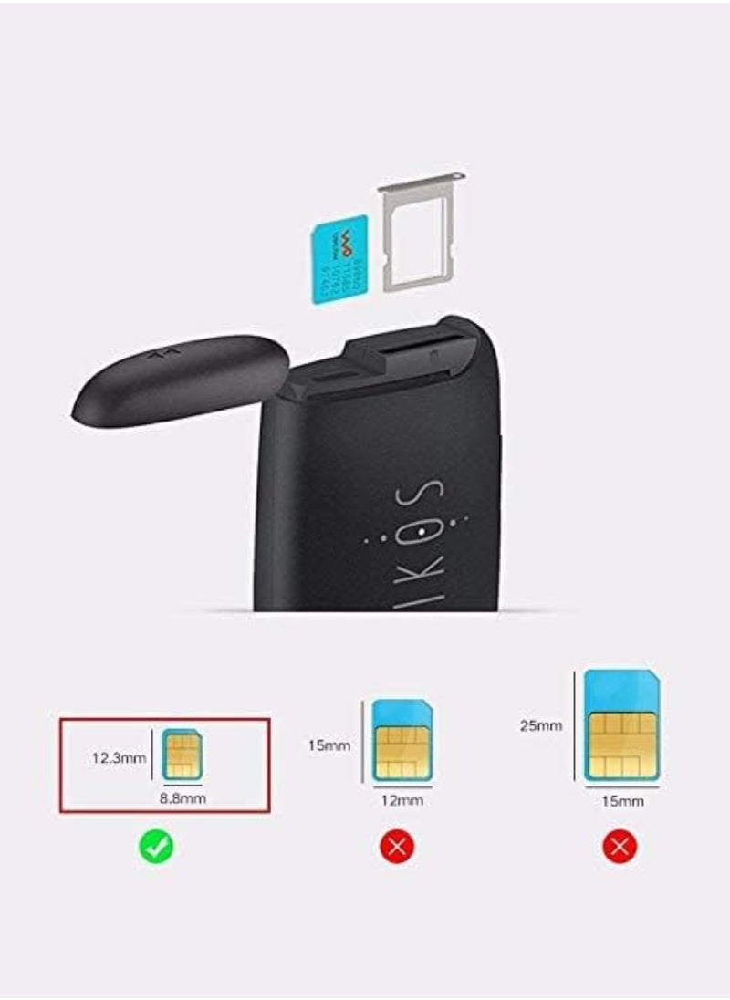 IKOS - Bluetooth Dual SIM Adapter Compatible With Apple iPad iPod iOS System, High Stably, Realize 2 SIM Cards Active in 1 iPhone, For Phone Calls And SMS, Wireless Dual SIM Case K1S - Image 1