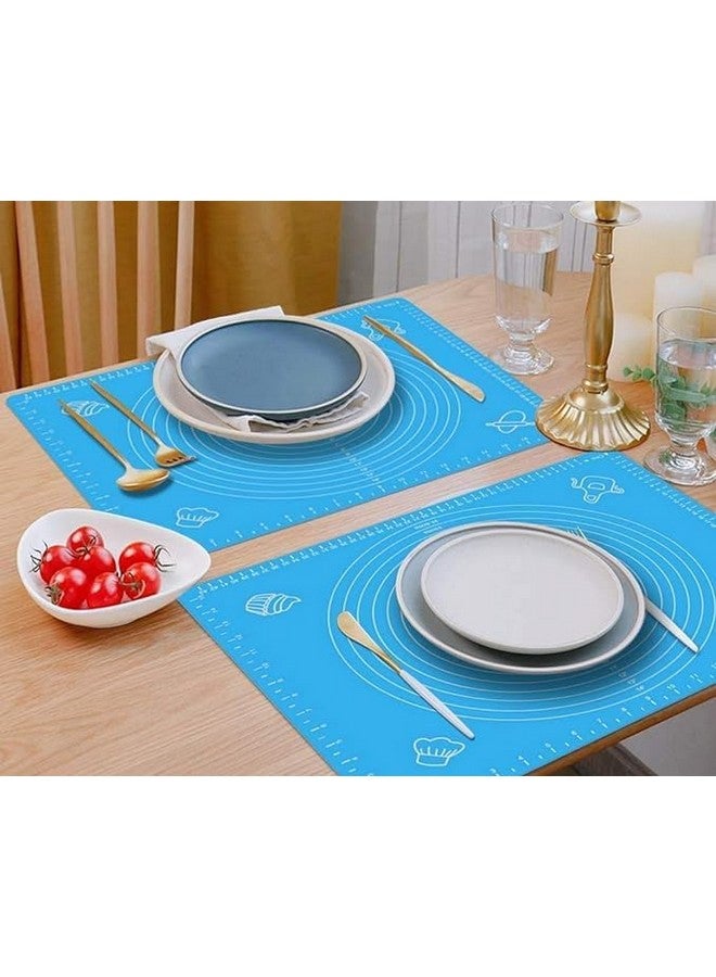 Emoh Roced Silicone Baking Mat Roti mat Silicone Chapati Atta Kneading Mat Non - Stick Fondant Rolling Mat Stretchable for Kitchen Roti Chapati Cake - Multicolor (Baking Mat 50 * 40 cm) - Image 3