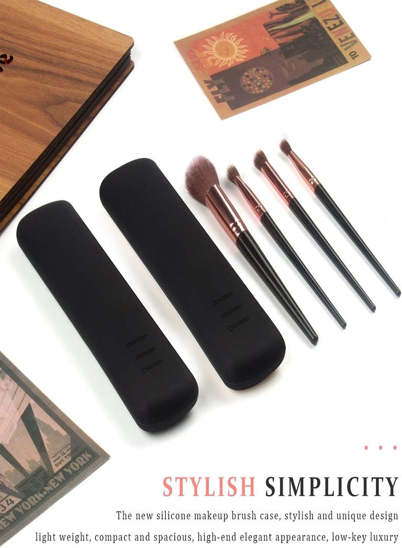 GGOOT Brush Holder Makeup Organizer - Makeup Brush Organizer With Magnetic Buckle Design,Travel Makeup Brushes Bag Cosmetic Bags Pouch for Women Brushes - Image 2