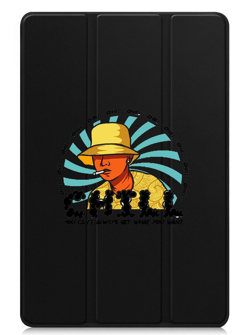 Theodor Protective Flip Case For Apple iPad Pro 13 (2024) With Trifold Stand Auto Wake Sleep Shockproof Cover Cant always get what u want Black - Image 1