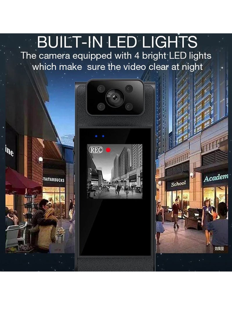 إيفرين كاميرا صغيرة محمولة بدقة 4K عالية الدقة ومزودة بشبكة واي فاي وكاميرا فيديو رقمية صغيرة لجسم الشرطة وكاميرا فيديو مصغرة للرؤية الليلية بالأشعة تحت الحمراء (64 جيجابايت) - Image 3