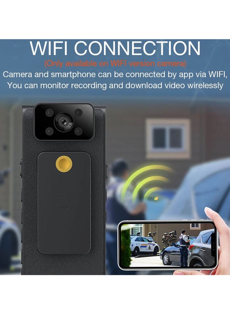 إيفرين كاميرا صغيرة محمولة بدقة 4K عالية الدقة ومزودة بشبكة واي فاي وكاميرا فيديو رقمية صغيرة لجسم الشرطة وكاميرا فيديو مصغرة للرؤية الليلية بالأشعة تحت الحمراء (64 جيجابايت) - Image 4