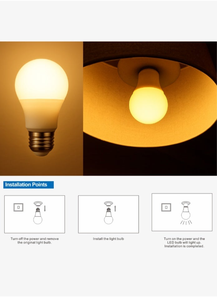 مودي مصباح LED ١٥ واط E27 أبيض دافئ | إضاءة LED عالية السطوع ١٤٢٥ لومن، موفرة للطاقة | زاوية شعاع واسعة ٢٠٠ درجة | عمر طويل ٢٥٠٠٠ ساعة | مؤشر تجسيد اللون ≥ ٨٠ | هيكل من الألومنيوم والبولي كربونات - Image 2