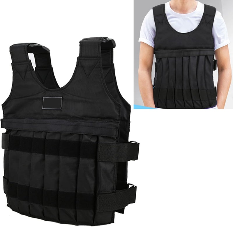 klarako Weighted Vest, Adjustable Maximum Load 20kg Sport Exercise Body Weight Training Vest/Jacket Exercise Training Waistcoat for Men Women Crossfit Strength Training Muscle Building Running Jogging - Image 4