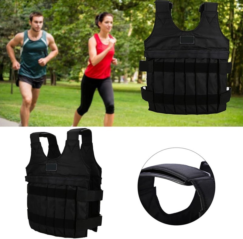 klarako Weighted Vest, Adjustable Maximum Load 20kg Sport Exercise Body Weight Training Vest/Jacket Exercise Training Waistcoat for Men Women Crossfit Strength Training Muscle Building Running Jogging - Image 5