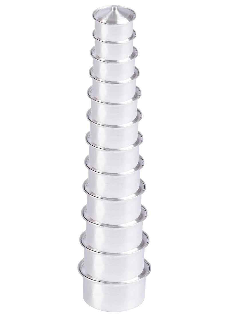 Generic Aluminum Pots Set Consisting of 12 Pots Size 16/17/18/19/20/22/23/24/26/28/29/31 cm  - Image 2