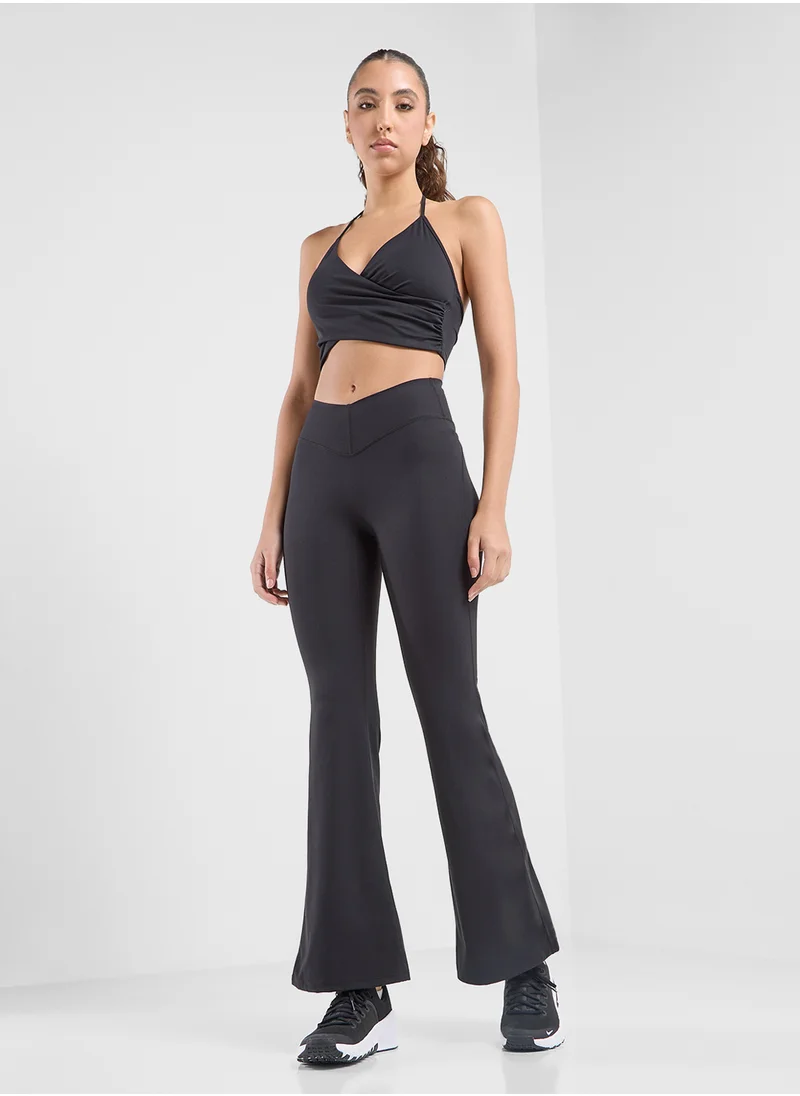 FRWD Halter Neck Sports Bra & Flared Sculpting Leggings