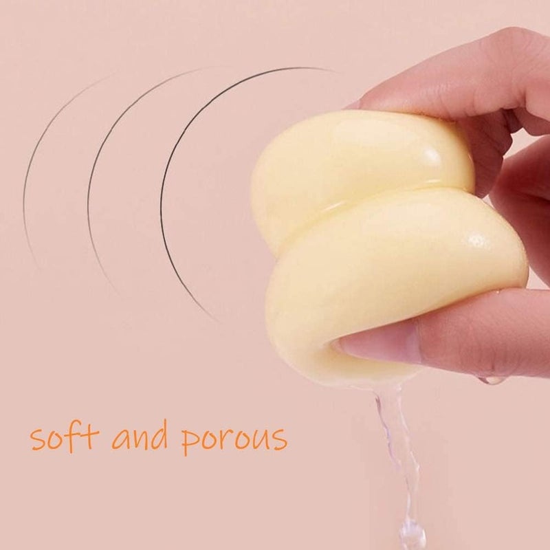 FUNI Makeup Sponge for Foundation and Concealer, Makeup Sponge Blender Blending Sponge Face Beauty Sponge Flawless, Suitable for all Skin Types(Yellow) - Image 3