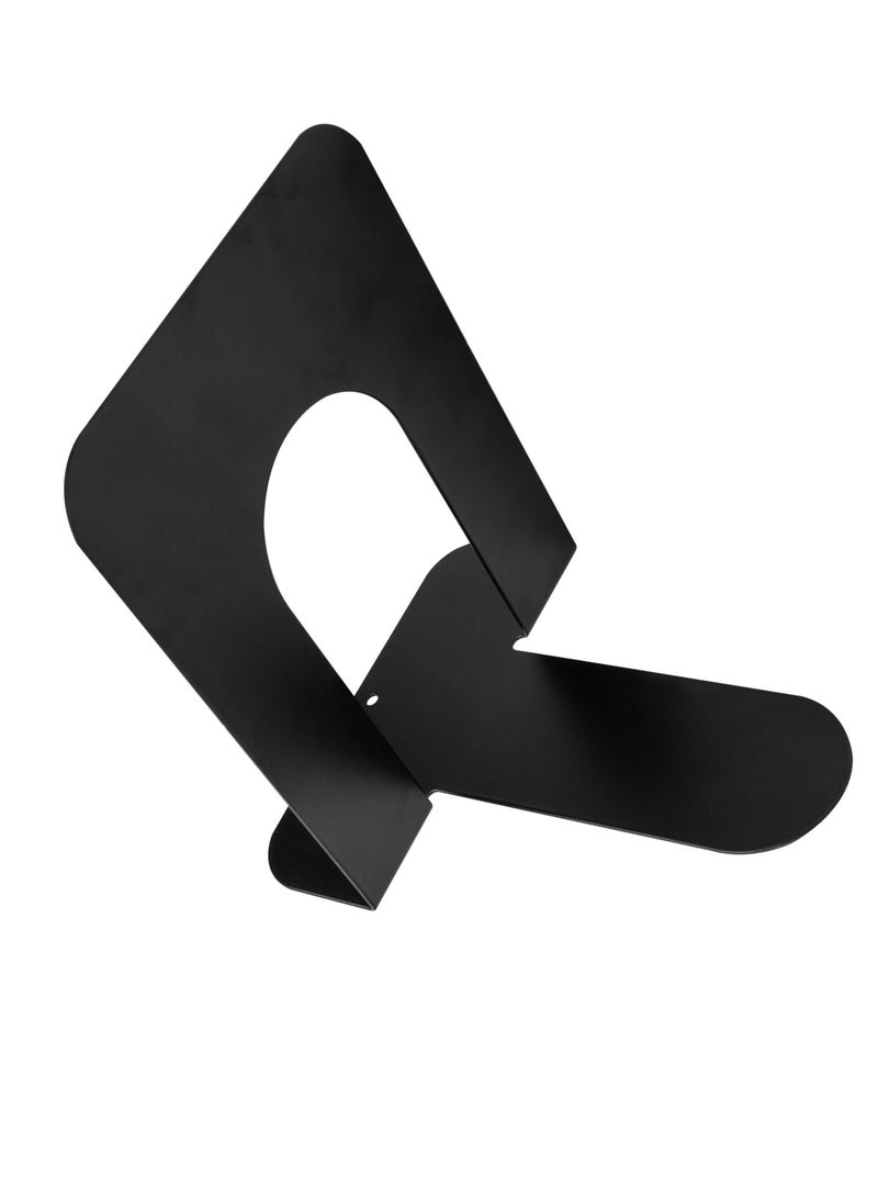 Deli E9261 6.5" Steel Book End, Durable Non-Skid Book Holder, Anti-Corrosion, Black - Image 3