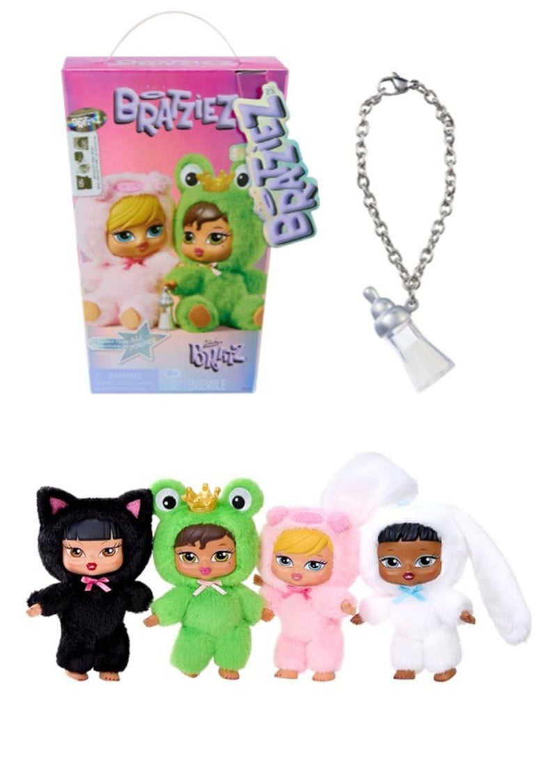 BRATZ Original MGA Bratz Bratziez Iconz Series Blind Box, Hard Faceplate with Soft Body Cloe Angel Pig & Yasmin Frog Doll, Fashion Doll Plush Toys Kids Fans Collector Gifts - Image 1