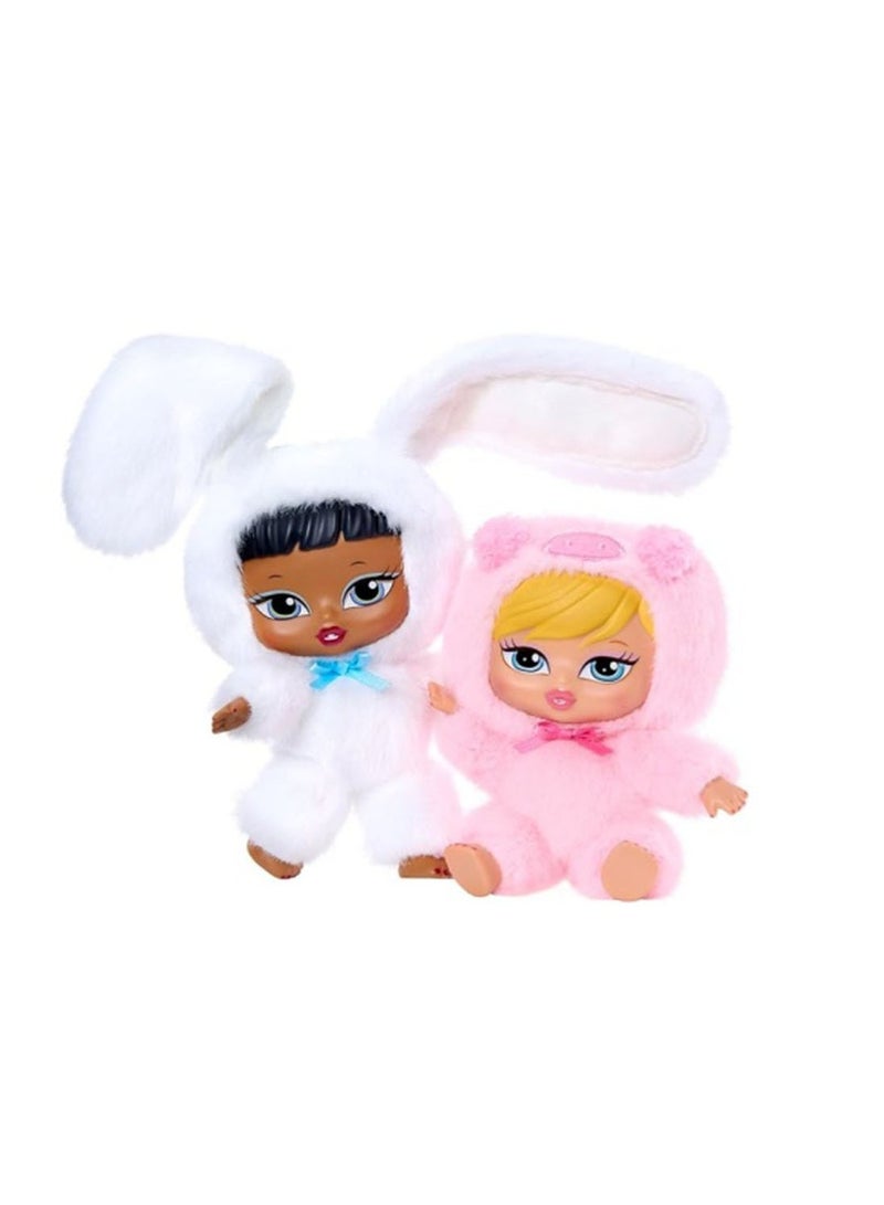 BRATZ Original MGA Bratz Bratziez Iconz Series Blind Box, Hard Faceplate with Soft Body Cloe Angel Pig & Yasmin Frog Doll, Fashion Doll Plush Toys Kids Fans Collector Gifts - Image 4