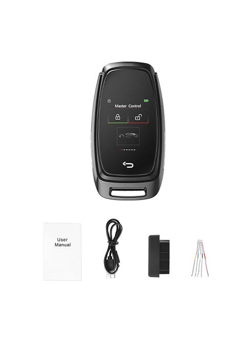 Car Intelligent Key with LCD Touchscreen Comfort Access Keyless Entry Touchless Remote Control Door Lock for All One-Button Starts Stop Engine Models