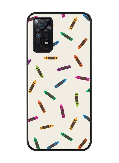 Rugged Black edge case for Redmi Note 11 4G/Redmi Note 11S Slim fit Soft Case Flexible Rubber Edges Anti Drop TPU Gel Thin Cover - Crayon Pary