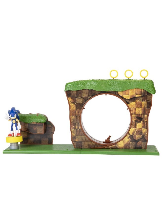 Sonic The Hedgehog Green Hill Zone Playset With 2.5" Sonic Action Figure  - Image 1