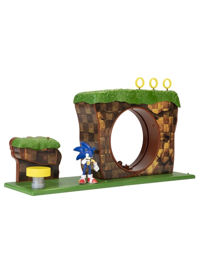 Sonic The Hedgehog Green Hill Zone Playset With 2.5" Sonic Action Figure  - Image 2