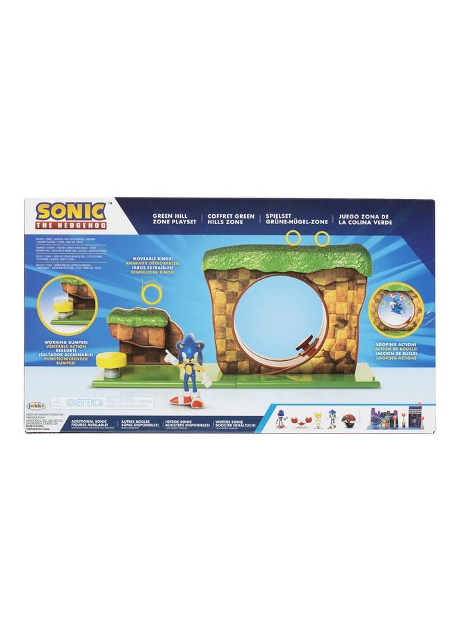 Sonic The Hedgehog Green Hill Zone Playset With 2.5" Sonic Action Figure  - Image 3