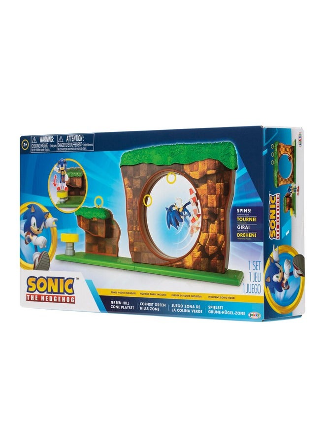 Sonic The Hedgehog Green Hill Zone Playset With 2.5" Sonic Action Figure  - Image 4