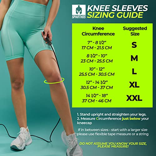 Sparthos Knee Compression Sleeves by (Pair) – Joint Protection and Support for Running, Sports, Knee Pain Relief – Knee Brace for Men and Women (Desert Beige, XX-Large) - Image 5