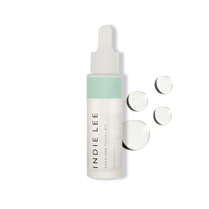 Indie Lee 100% Squalane Oil - Daily Face Oil & Hydrating Moisturizer for Dry Skin, Fine Lines and Wrinkles - Even Skin Tone, Brighten & Improve Texture (30ml) - Image 1