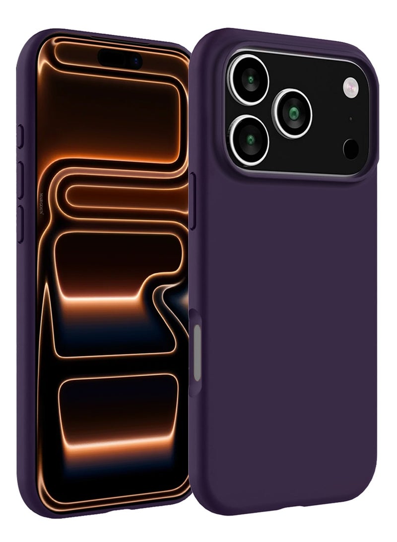 CATANES Silicone Protective Phone Case for iPhone 17 Pro Max - Soft Anti-Scratch Microfiber Lining Ultra Slim Drop Protection Phone Cover - Purple - Image 1