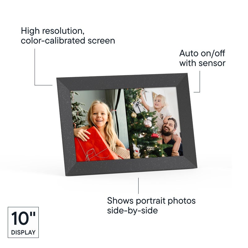 Aura Stone Digital Picture Frame - 10.1" HD Mat Display | Wirecutter's Best Digital Frame for Gifting - Send Photos Directly from Your Phone | Quick & Easy Setup Over WiFi - Free App | Black - Image 4
