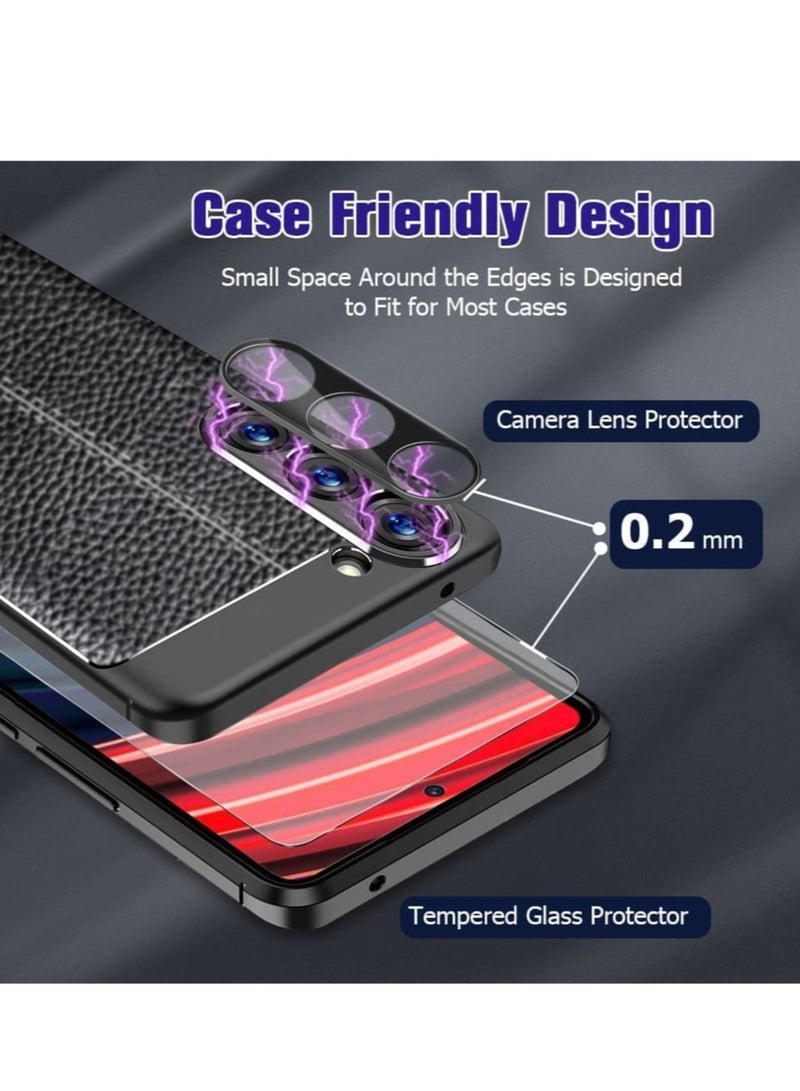 ELTRAZONE [5-in-1]For Samsung Galaxy S23 Case,2 Packs Camera Lens Protector + 2 Packs HD Tempered Glass Screen Protector,All-Round Protection, Shockproof, Anti-Scratches Kit (S23 Screen Protector) - Image 5