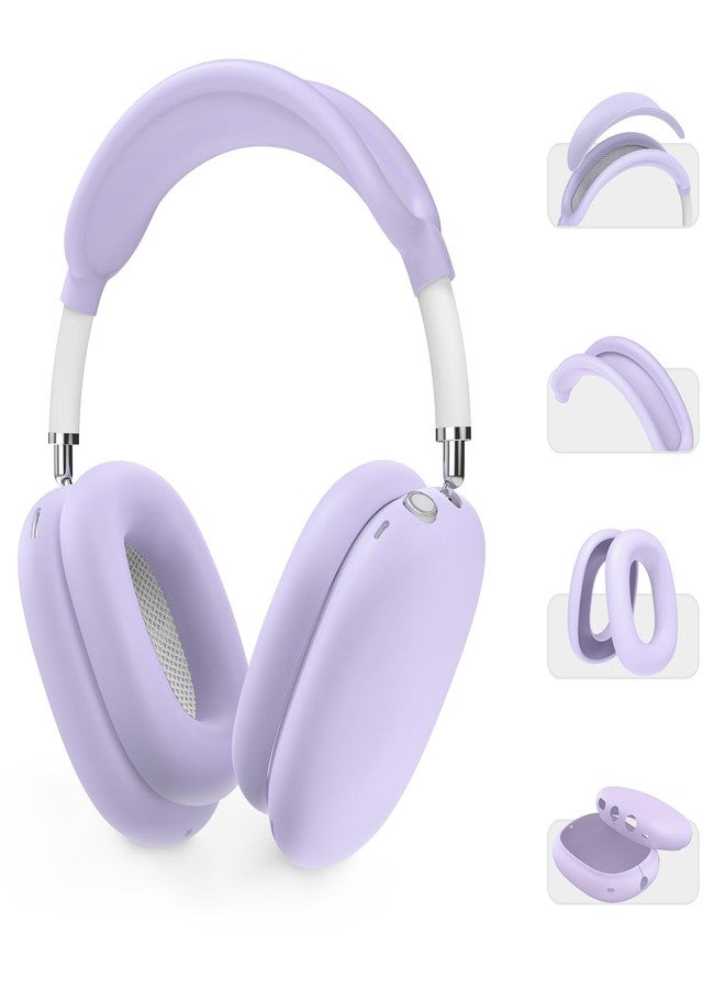 أهاستايل جراب سيليكون من AHASTYLE لسماعات AirPods Max (USB-C/Lightning) [4 في 1] ملحقات مضادة للخدش لوسادات الأذن/أغطية الأكواب/أغطية عصابة الرأس لسماعات Apple AirPods Max (2024/2020) - Image 1