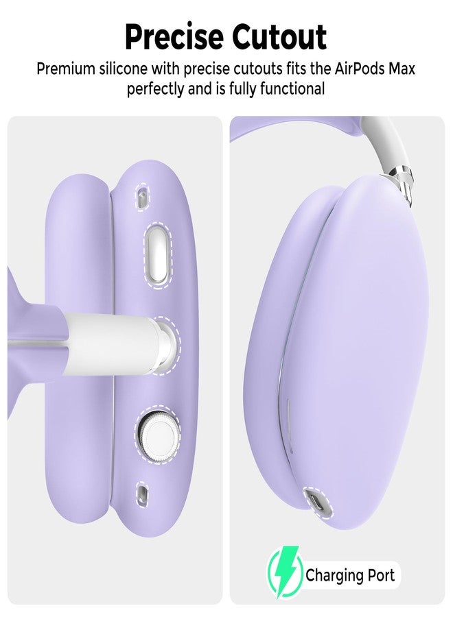 أهاستايل جراب سيليكون من AHASTYLE لسماعات AirPods Max (USB-C/Lightning) [4 في 1] ملحقات مضادة للخدش لوسادات الأذن/أغطية الأكواب/أغطية عصابة الرأس لسماعات Apple AirPods Max (2024/2020) - Image 4