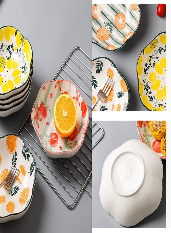 ليونز أوعية سيراميك من ليونز للمطبخ، وعاء بورسلين للسلطة والمعكرونة والحلوى والتقديم - آمن للاستخدام في غسالة الصحون والميكروويف والفرن - للفطور والغداء والعشاء (مطبوع عليه طماطم - عبوة من قطعة واحدة) - Image 5