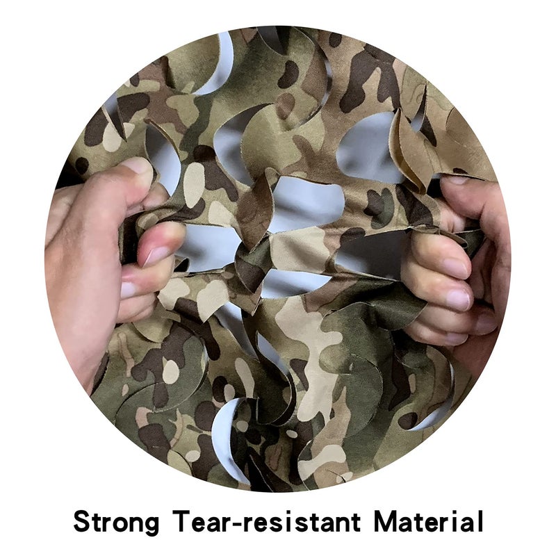 GRVCN Camo Netting Camouflage Net, Bulk Roll Sunshade Mesh Nets for Hunting Blind Shooting Military Theme Party Decorations - Image 3