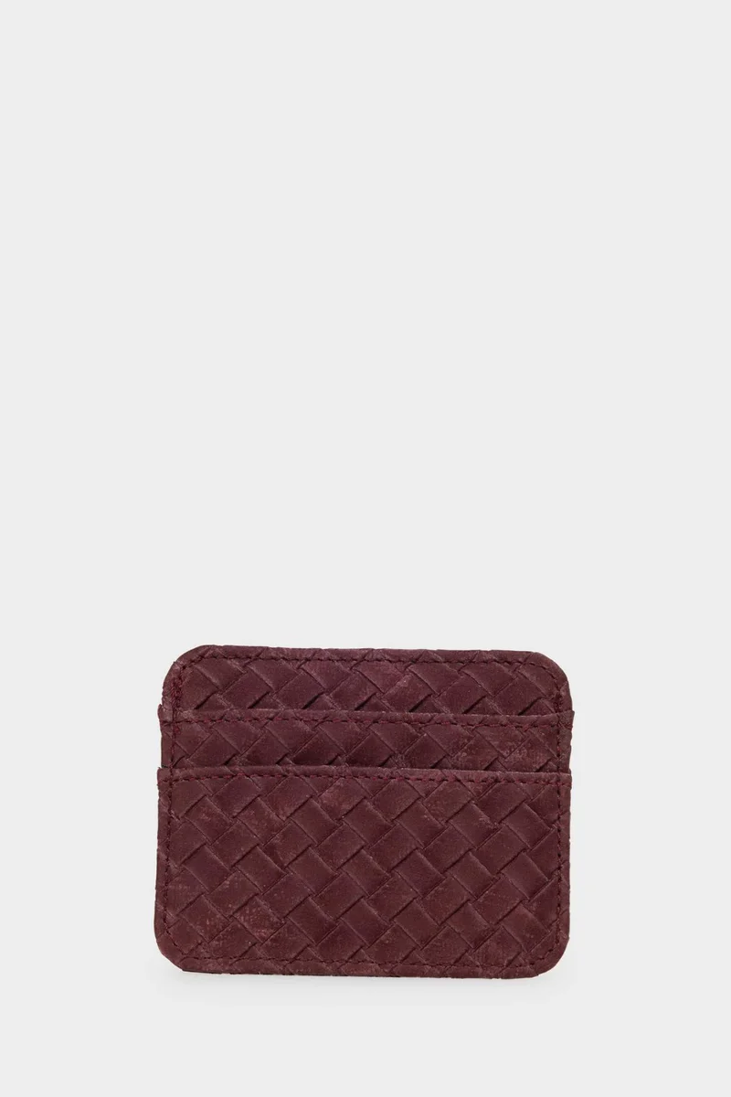 Woman Suede Business Card Wallet